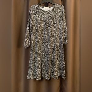 Primark dress 3/4 sleeve black and white print US 14